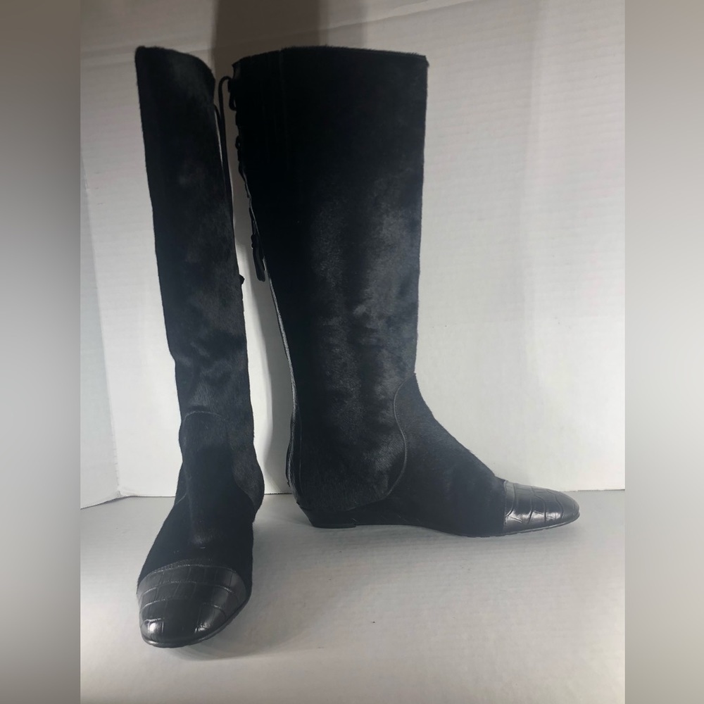 Prialpas Gomma Tall Calf Hair & Leather Italian Boots